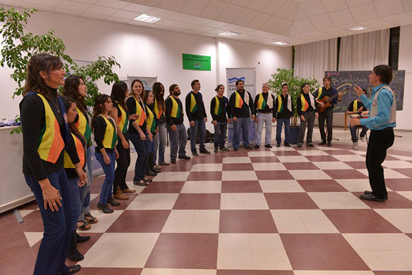 El coro en una de sus presentaciones